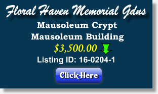 Crypt for Sale $3500 - Mausoleum Bldg - Floral Haven Memorial Gardens - Broken Arrow, OK - The Cemetery Exchange