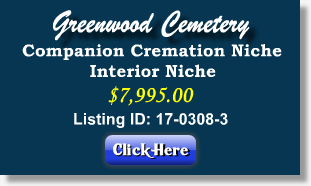 Companion Niche for Sale - Greenwood Cemetery - Hamilton, NJ - The Cemetery Exchange