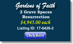 2 Grave Spaces for Sale $4945 - Resurrection - Gardens of Faith - Baltimore, MD - The Cemetery Exchange