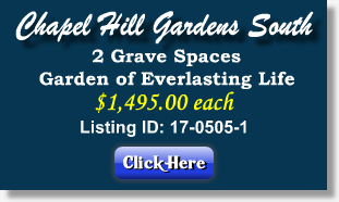 2 Grave Spaces for Sale $1495ea - Garden of Everlasting Life - Chapel Hill Gardens South - Oak Lawn, IL - The Cemetery Exchange