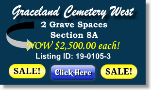 2 Single Grave Spaces for Sale Now $2500! Graceland Cemetery West Greenville, SC Section 8A The Cemetery Exchange