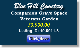 Companion Grave Space $3900 Blue Hill Cemetery Braintree, MA Veterans Garden The Cemetery Exchange