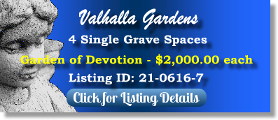 4 Single Grave Spaces for Sale $2Kea! Valhalla Gardens Belleville, IL Devotion The Cemetery Exchange