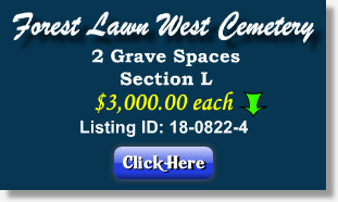 2 Grave Spaces on Sale Now $3Kea Forest Lawn West Cemetery Charlotte, NC Section L The Cemetery Exchange