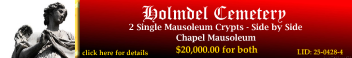 2 Single Crypts $20K! Holmdel Cemetery Holmdel, NJ Chapel Mausoleum #cemeteryexchange 25-0428-4