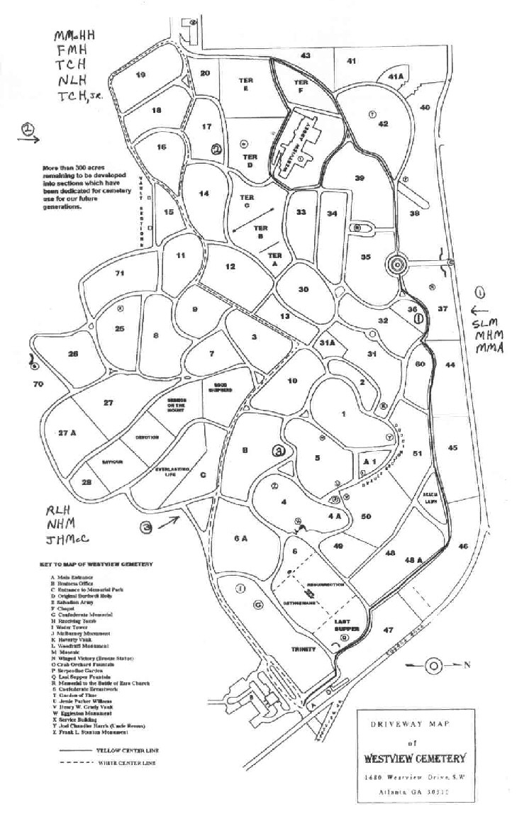 Westview Cemetery Atlanta Ga Map 